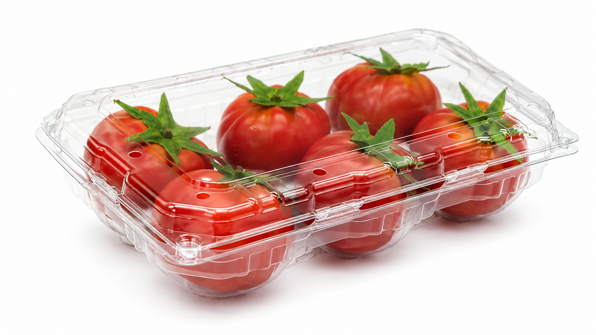 Large 6 Pack Clear Clamshell, 260/Box - GP711-6B-260