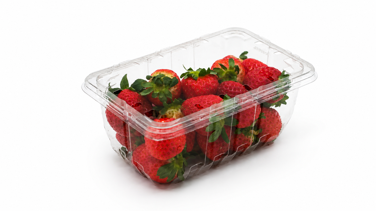 Clear Strawberry Tray Base, 720/Box - GP0827B-720 (Lids sold separately)